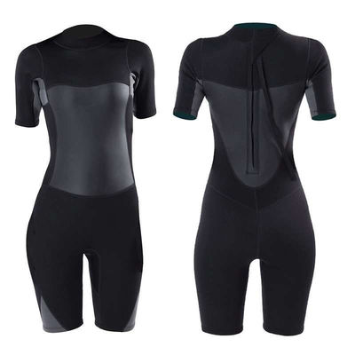 Men’S Shorty Wetsuit Springsuit Front Zip/Back Zip Surf Suit Neoprene One-Piece For Surfing Snorkeling SUP